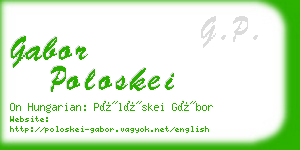 gabor poloskei business card